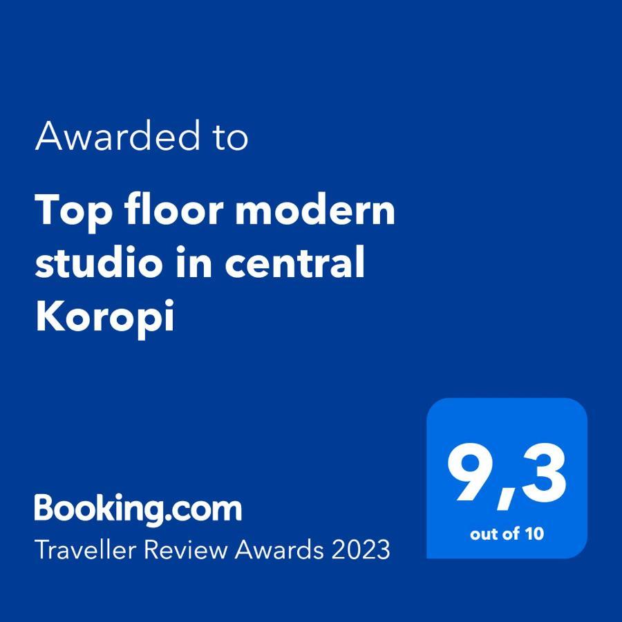 Top Floor Modern Studio In Central Koropi Apartment Exterior foto